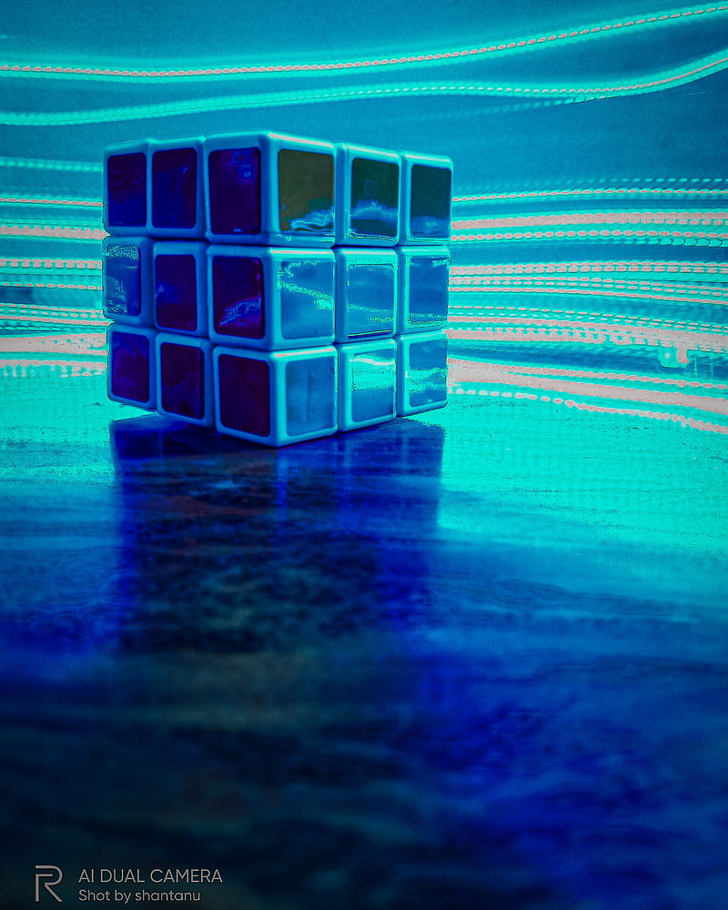 Rubik cube, realme, lens, pro, lights, flashy, HD phone wallpaper