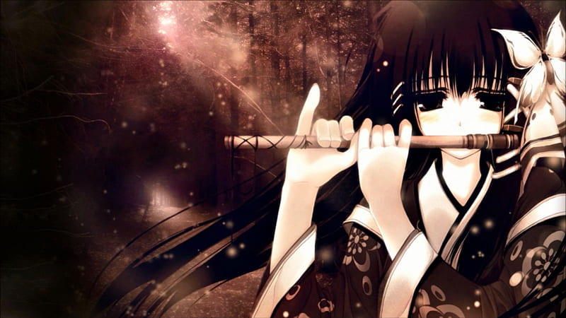 1920x1080px, 1080P free download | Anime Flute, kawaii, butterfly ...
