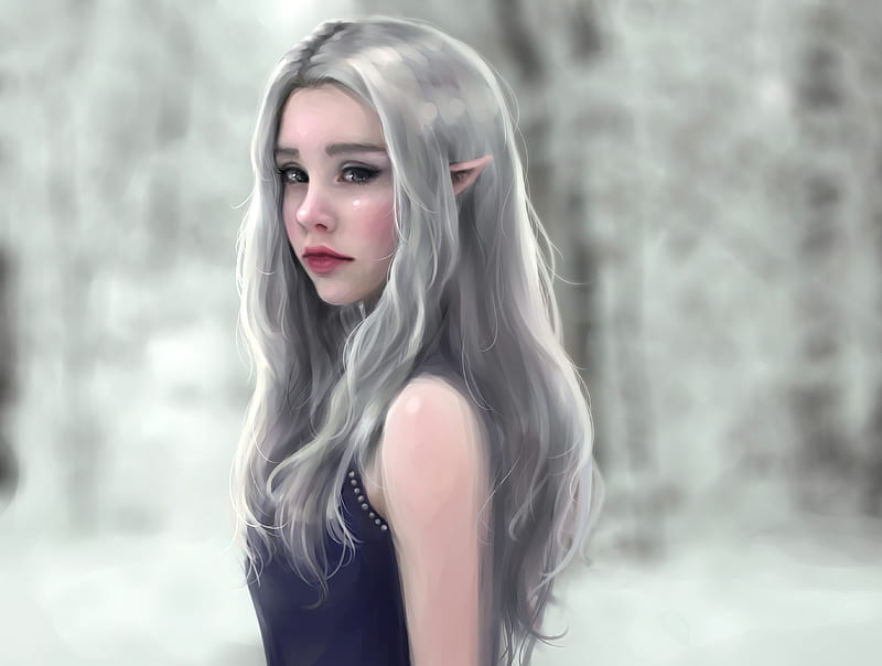 Elf Girl, elf, fantasy-girls, digital-art, artist, artwork, HD wallpaper