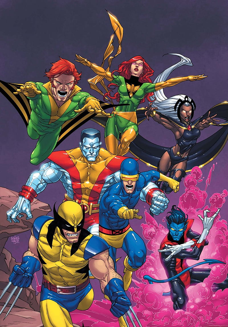 X-Men, banshee, colossus, cyclops, jean, marvel, nightcrawler, storm, wolverine, x men, HD phone wallpaper