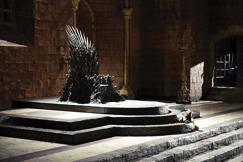 Game of Thrones - The Iron Throne, house, westeros, game, show, fantasy, tv show, helmet, George R R Martin, GoT, essos, iron throne, fantastic, HBO, a song of ice and fire, Game of Thrones, thrones, medieval, entertainment, skyphoenixx1, HD wallpaper