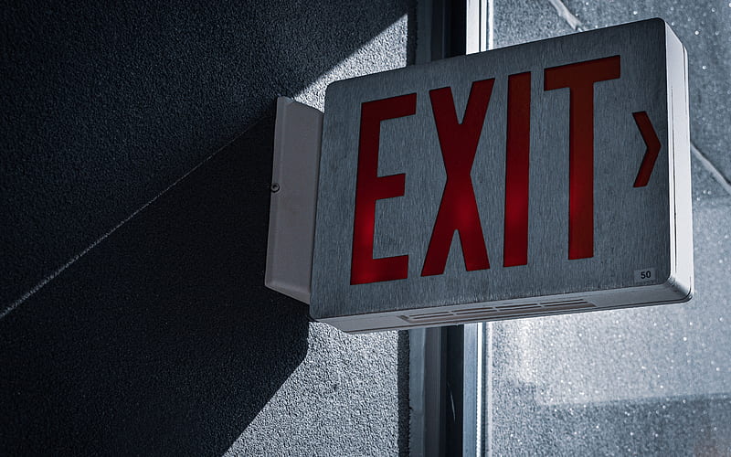 exit sign, subway signs, street signs, exit, electronic scoreboard, HD wallpaper