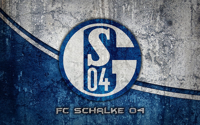 Schalke 04 FC, fan art, grunge, Bundesliga, German football club, logo, soccer, football, Gelsenkirchen, Germany, HD wallpaper