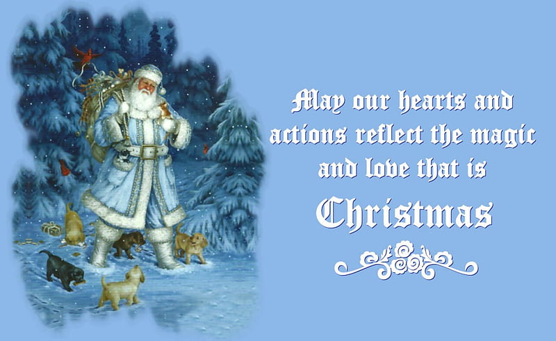 Saint Nicholas f, Christmas, art, December, Santa, illustration, artwork, winter, snow, painting, wide screen, occasion, St Nicholas, HD wallpaper