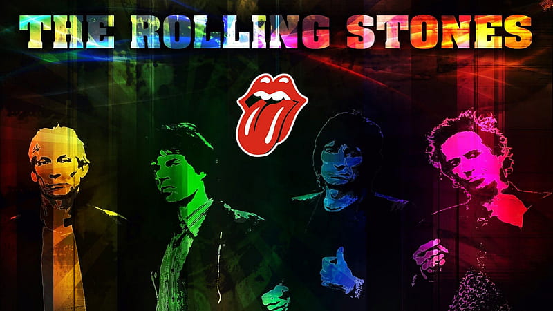 THE ROLLING STONES Band, red, music, band, bonito, lips, guitar, sixties, color, seventies, hop, HD wallpaper