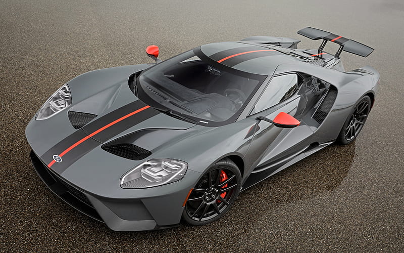 Ford GT, 2019, Carbon Series, gray carbon body, aerodynamic body kit, tuning, American sports cars, Ford, HD wallpaper