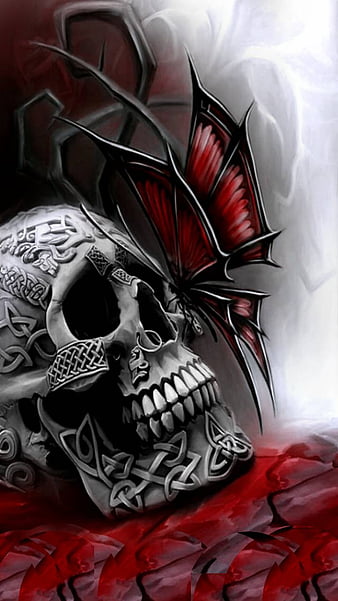 Black skull, dark, skull, stones HD wallpaper | Wallpaper Flare