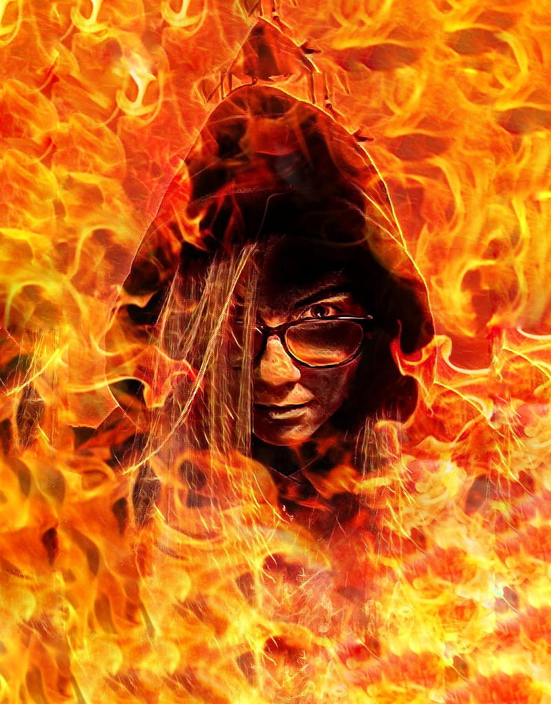 Fire Starter, evil, eyes, reaper, HD phone wallpaper