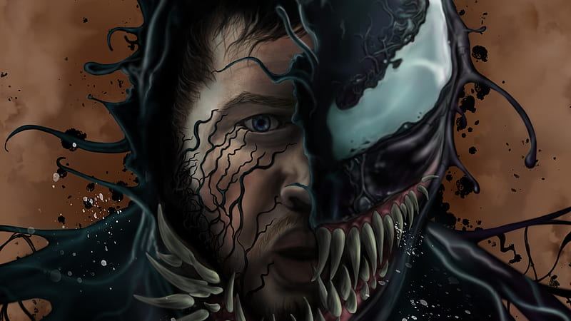 Venom Tom Hardy Art , venom, artwork, artist, digital-art, superheroes, supervillain, behance, HD wallpaper