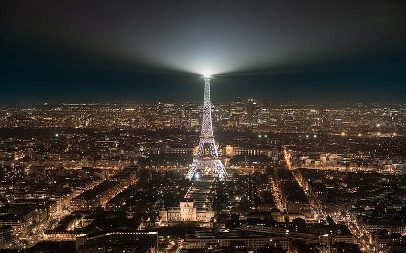 Paris, night, cityscape, metropolis, Eiffel Tower, France, HD wallpaper