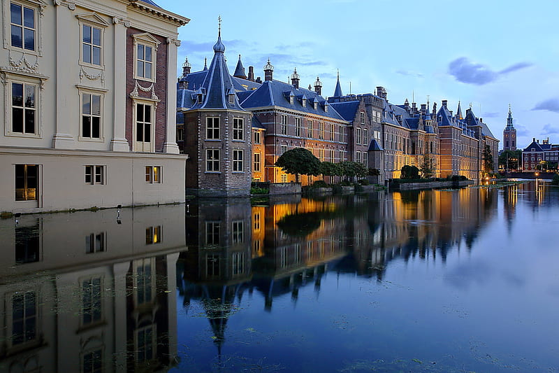 Cities, The Hague, Building, House, Lake, Netherlands, Reflection, HD wallpaper