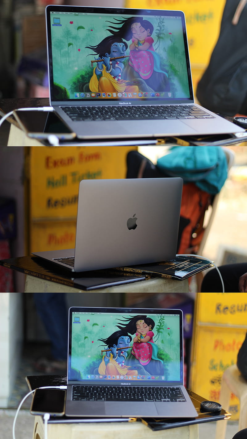 MacBook Air, kalyankapse, macbook air 2020, radha krishna, HD phone wallpaper