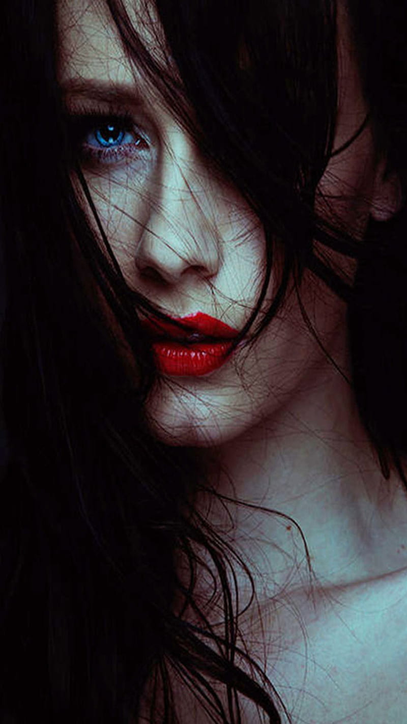 Face, lips, red, HD phone wallpaper