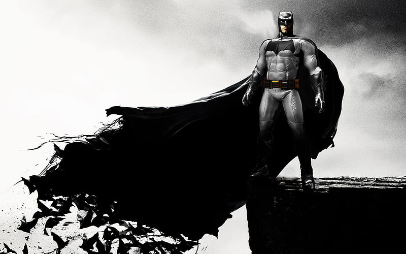 Batman, superheroes, art, creative, HD wallpaper