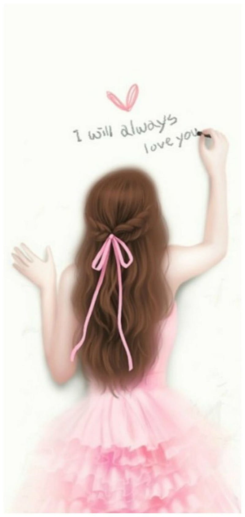 I will always, siempre, heart, kids, love, pink, you, HD phone wallpaper |  Peakpx