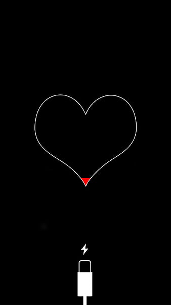 Heart charge case, Blackandblack, black, corazones, iphone, live, lock,  red, HD phone wallpaper | Peakpx