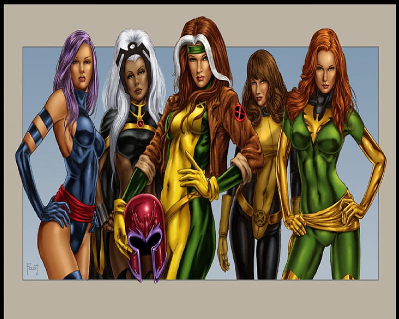 Women Of X-Men, Psylocke, Rogue, Shadowcat, Phoenix, Storm, HD wallpaper