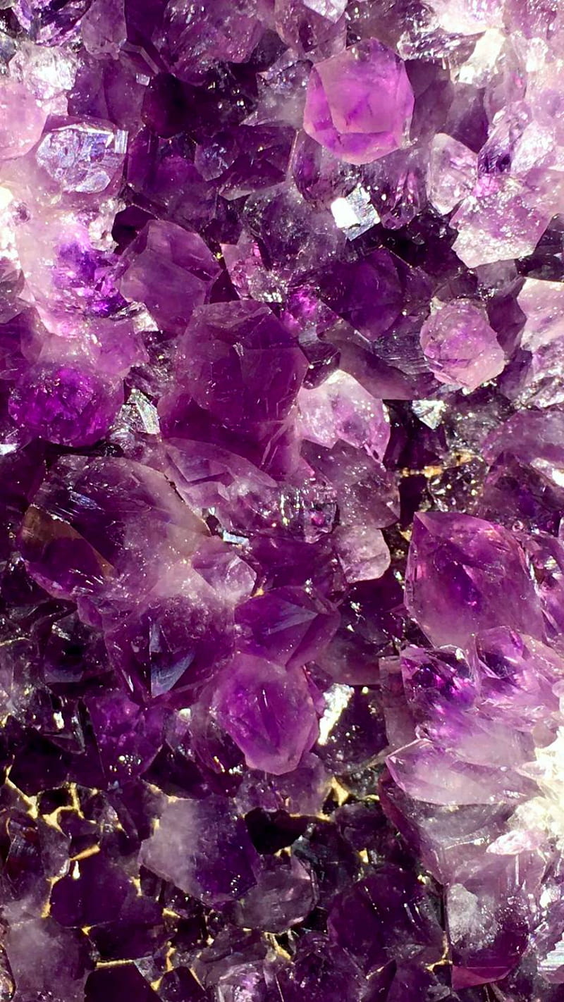 Amethyst, purple, sparkle, stones, HD phone wallpaper