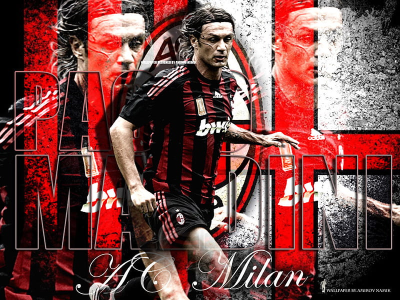 Paolo Maldini, soccer, legend, ac milan, italian, football, milan, HD wallpaper