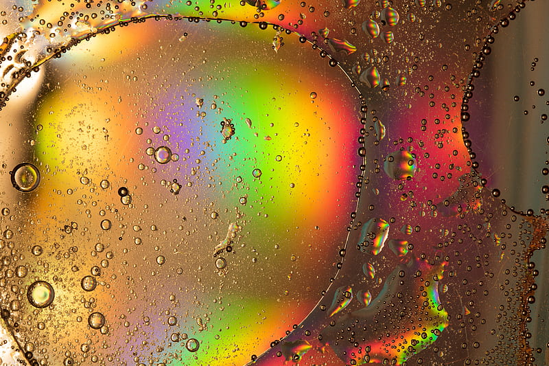 abstraction, macro, bubbles, colorful, HD wallpaper