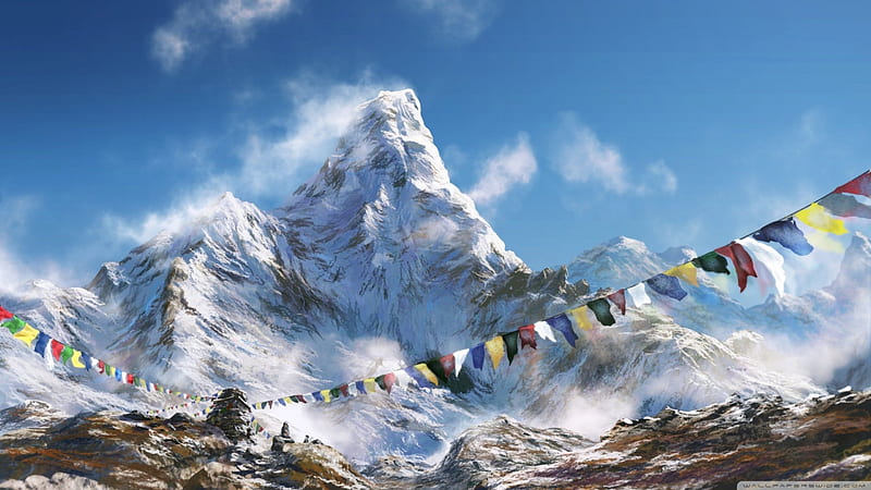 himalayan peak, mountain, himalayan, snow, peak, HD wallpaper