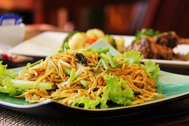 Delicious Meal, meal, delicious, noodles, healthy, plate, HD wallpaper