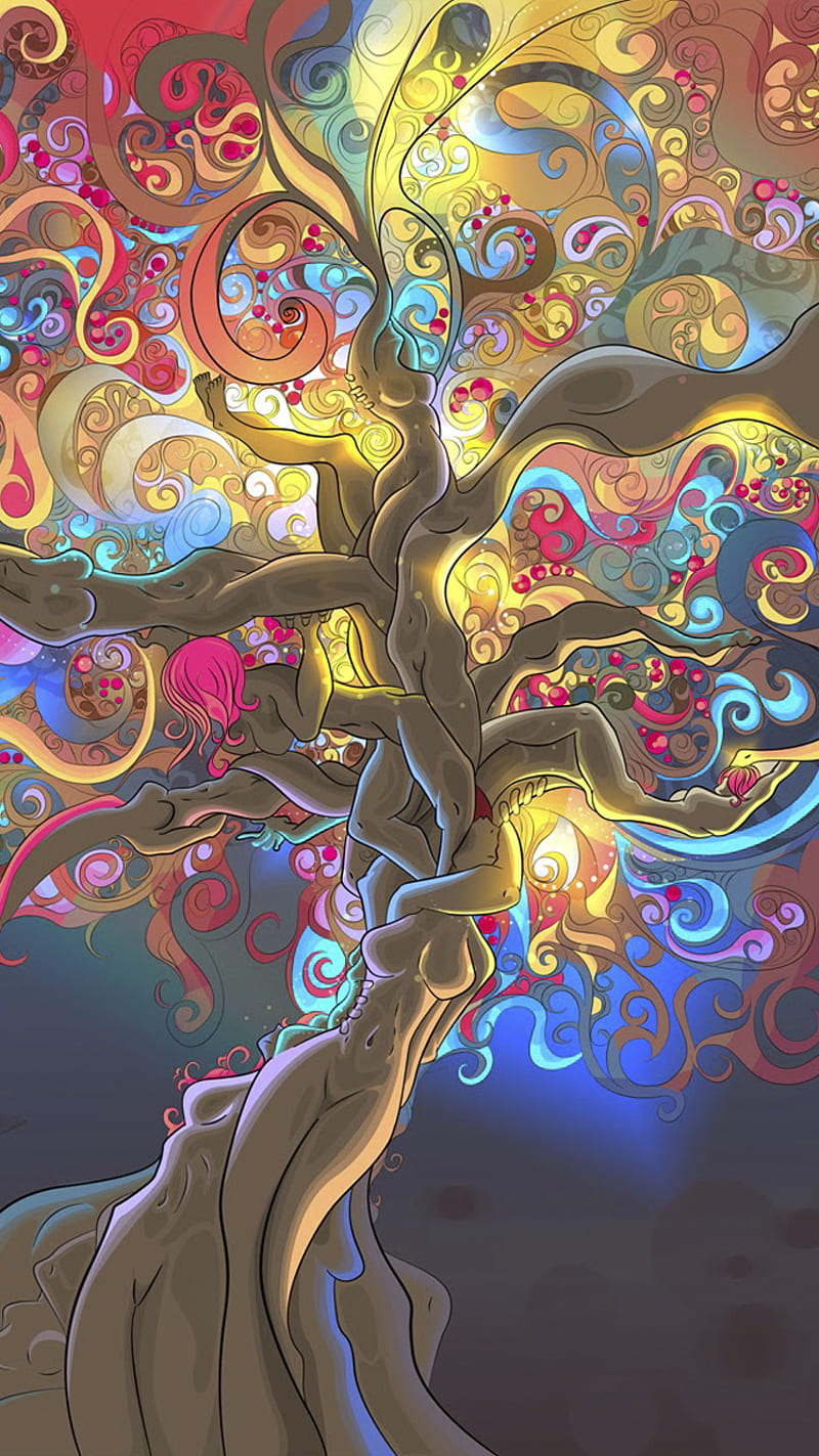 Life tree, desenho, draw, HD phone wallpaper