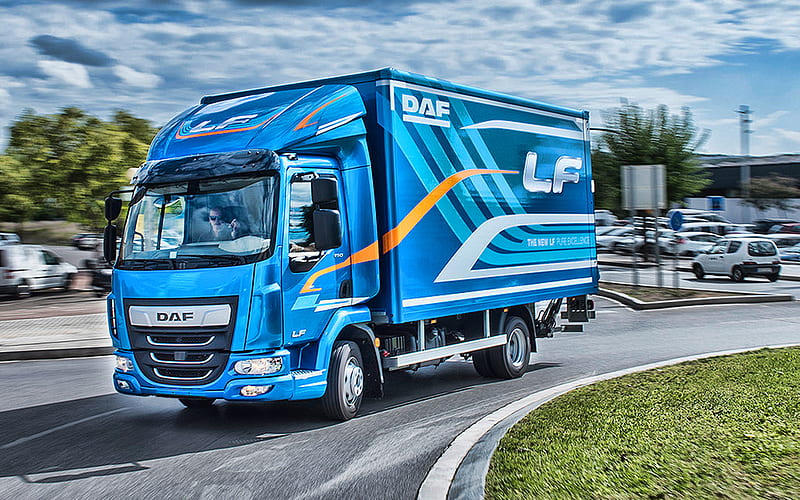 DAF LF 150, street, 2019 trucks, cargo transport, 2019 DAF LF, LKW, DAF, R, HD wallpaper