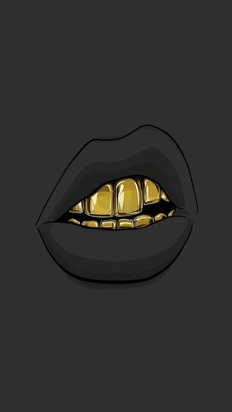 gold teeth, HD phone wallpaper