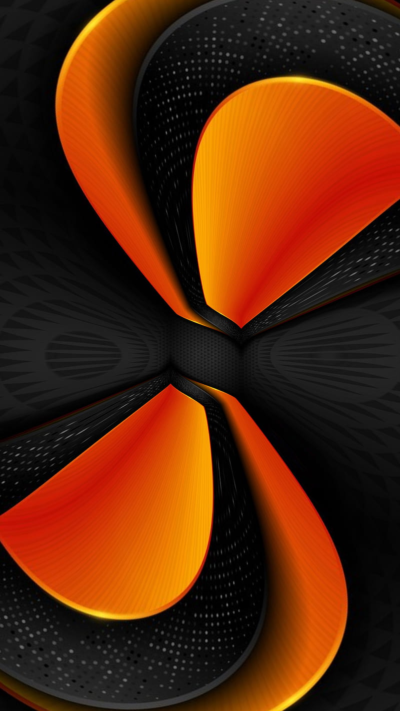 Bumble bee, abstract, android, black, desenho, edge, galaxy, iphone, material, orange, samsung, HD phone wallpaper