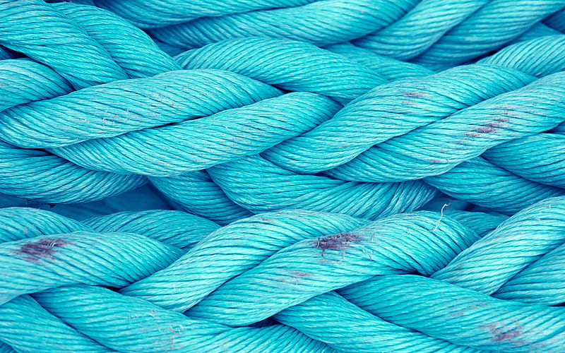 texture with ropes, blue ropes, blue creative background, blue sea background, ropes texture, HD wallpaper