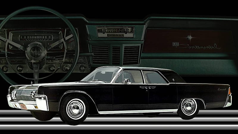 Lincoln Continental,1963, carros, continental, automobiles, advertising, lincoln, vintage, HD wallpaper