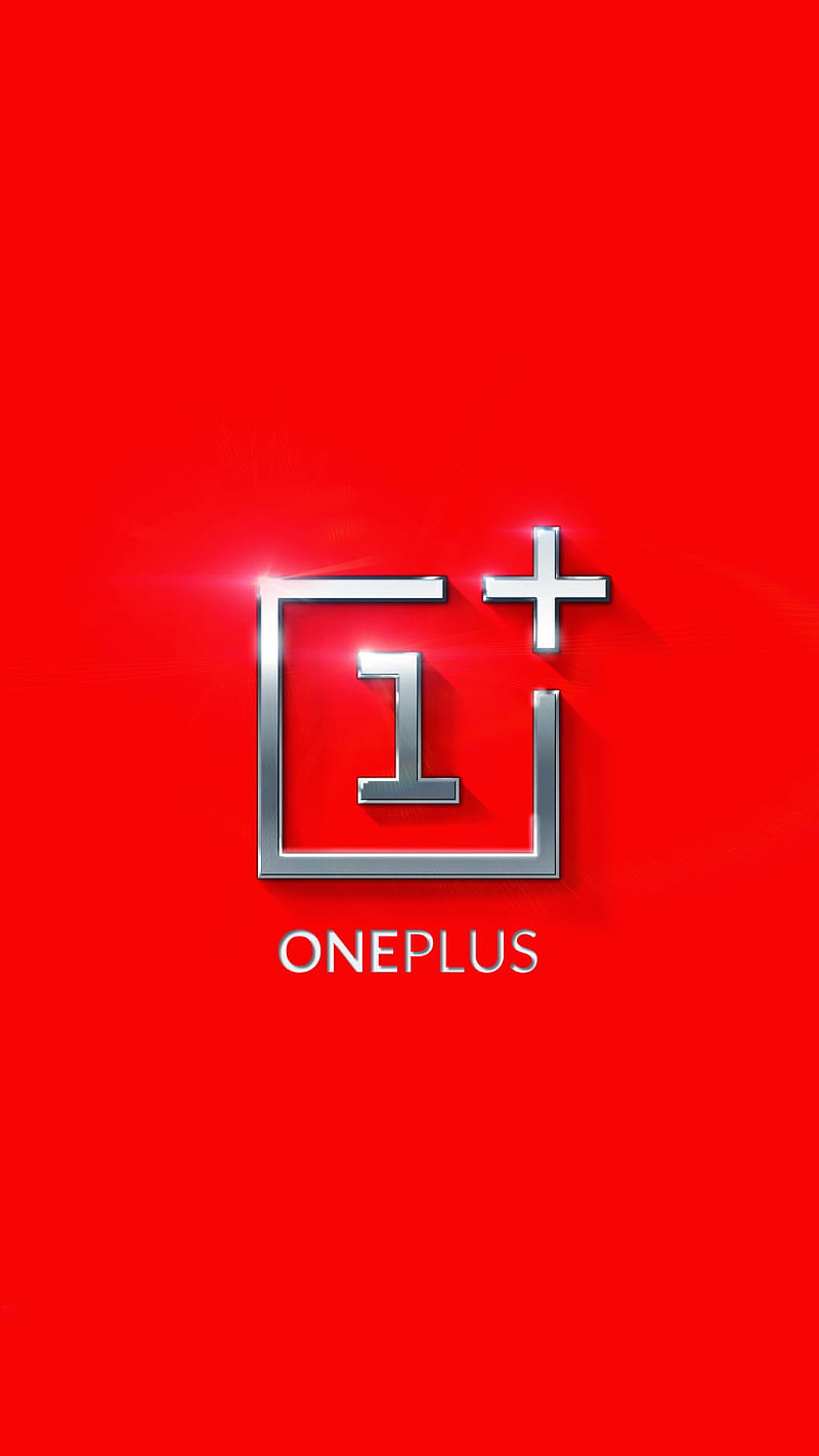 OnePlus, logo, one plus, red, smartphone, technology, HD phone wallpaper