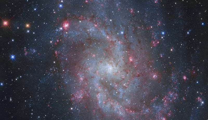 The Hydrogen Clouds of M33, stars, cool, space, fun, galaxies, HD wallpaper