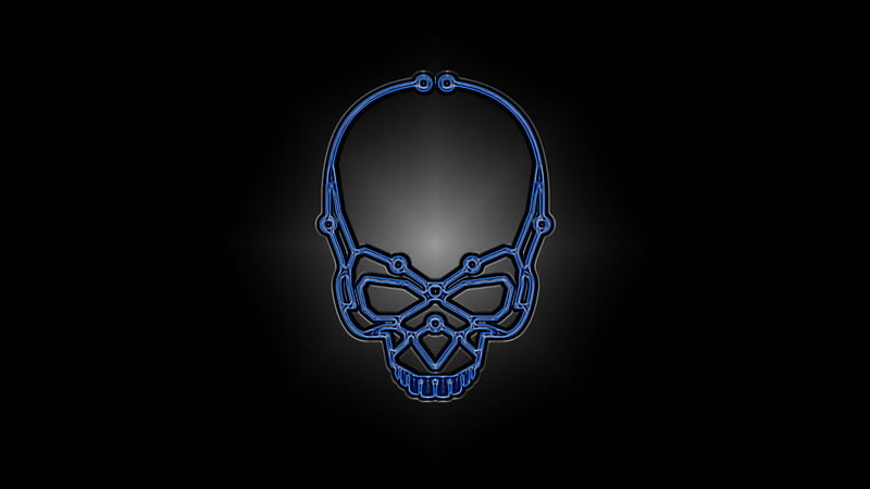 Intel Skull , Intel Skull, Symbol, Grey Blue, Motherboard, Technology, Computer, HD wallpaper