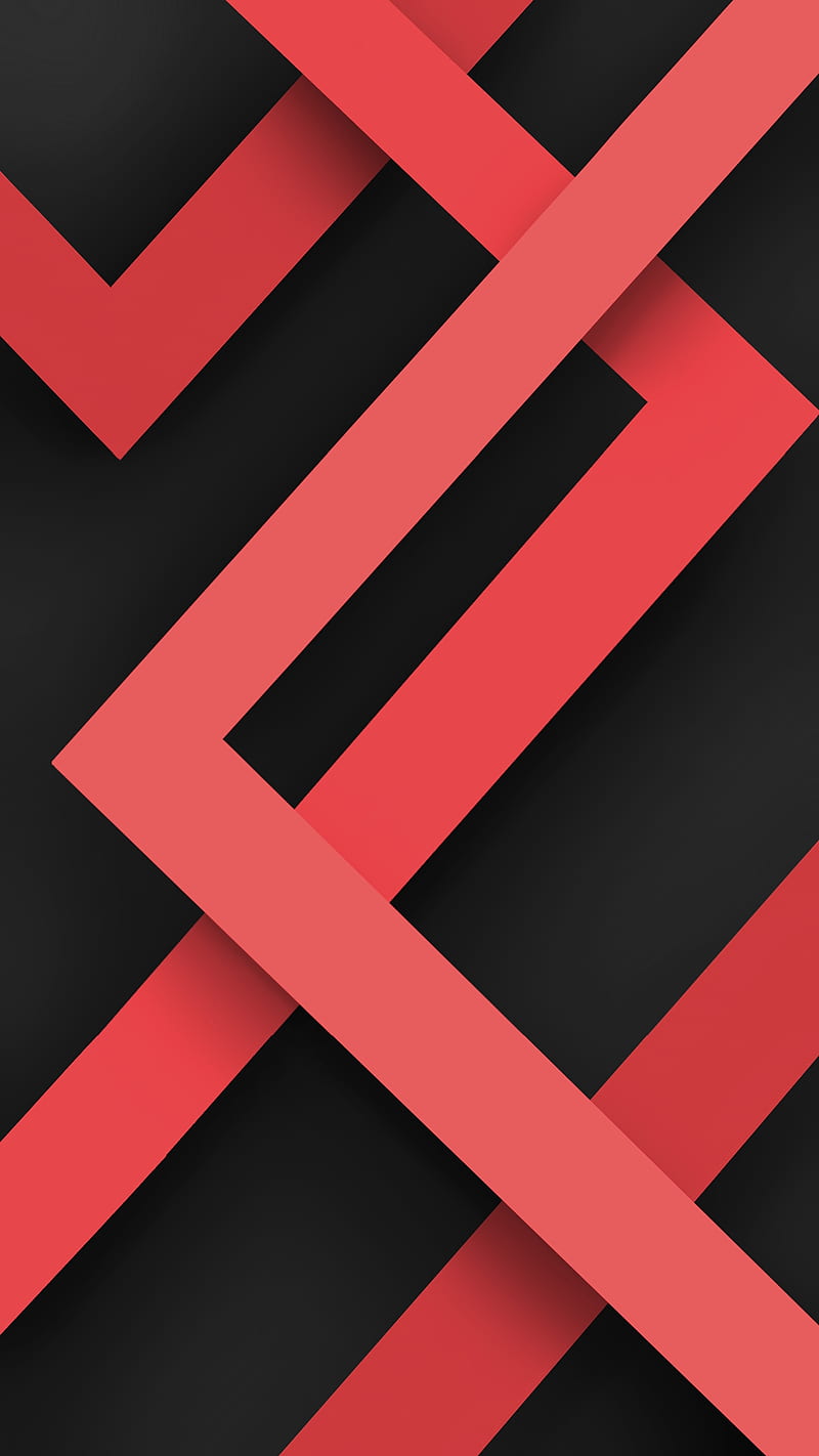 Flat lines 2, abstraction, background, black, color, figure, red, simple,  texture, HD phone wallpaper | Peakpx