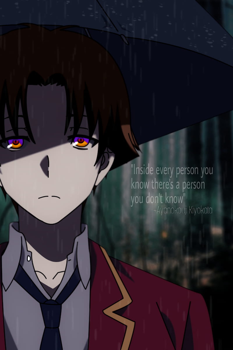 Kiyotaka Ayanokouji, anime, classroom of the elite, quotes, HD