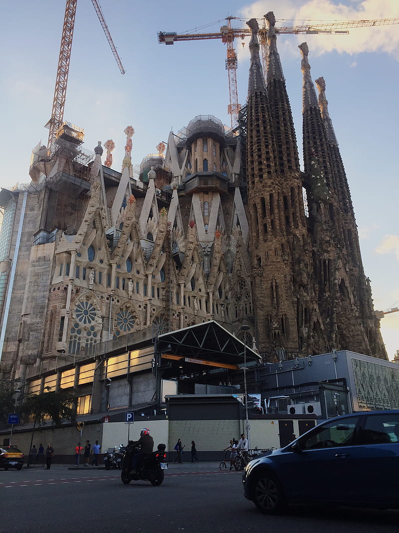 Sagrada Familia, barcelona, church, spain, HD phone wallpaper
