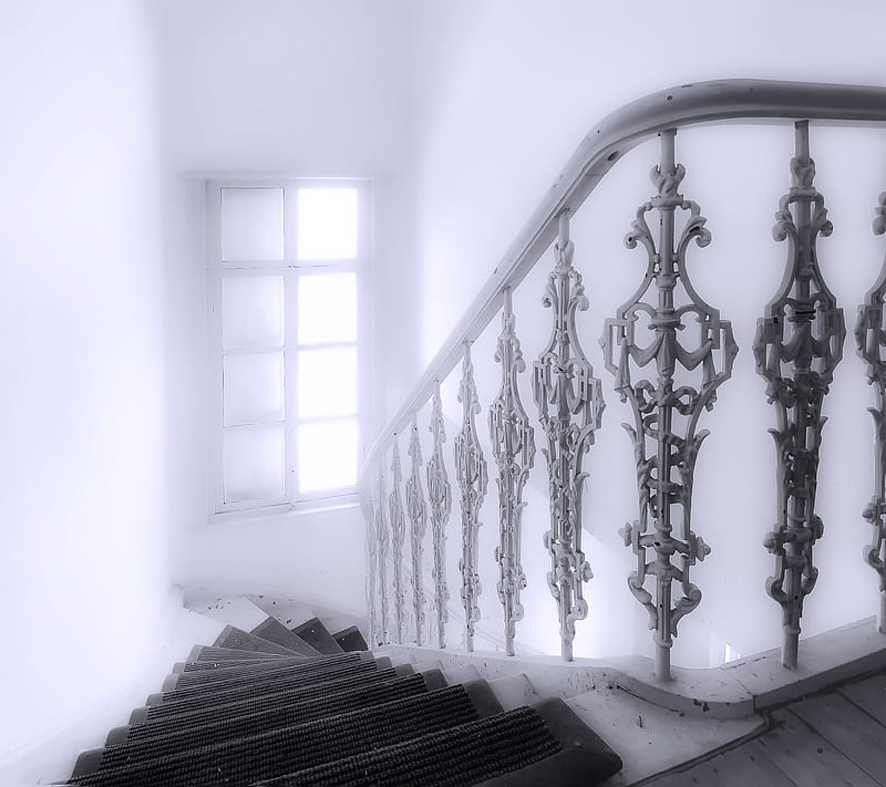 Stairs, dream, white, HD wallpaper | Peakpx