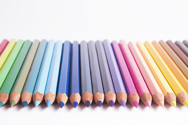 coloring pencils, HD wallpaper