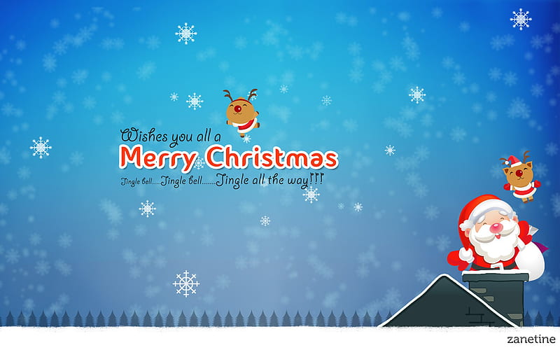 Merry Christmas Jingle Bells, holidays, celebrations, christmas, HD wallpaper
