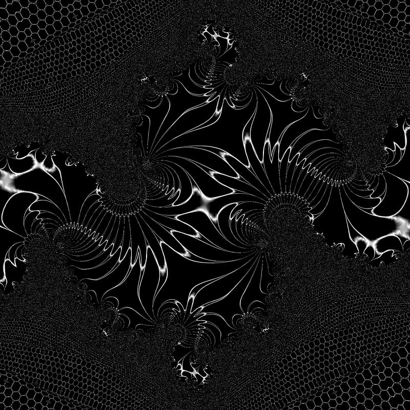 Fractal, black and white, fractal patterns, HD phone wallpaper | Peakpx