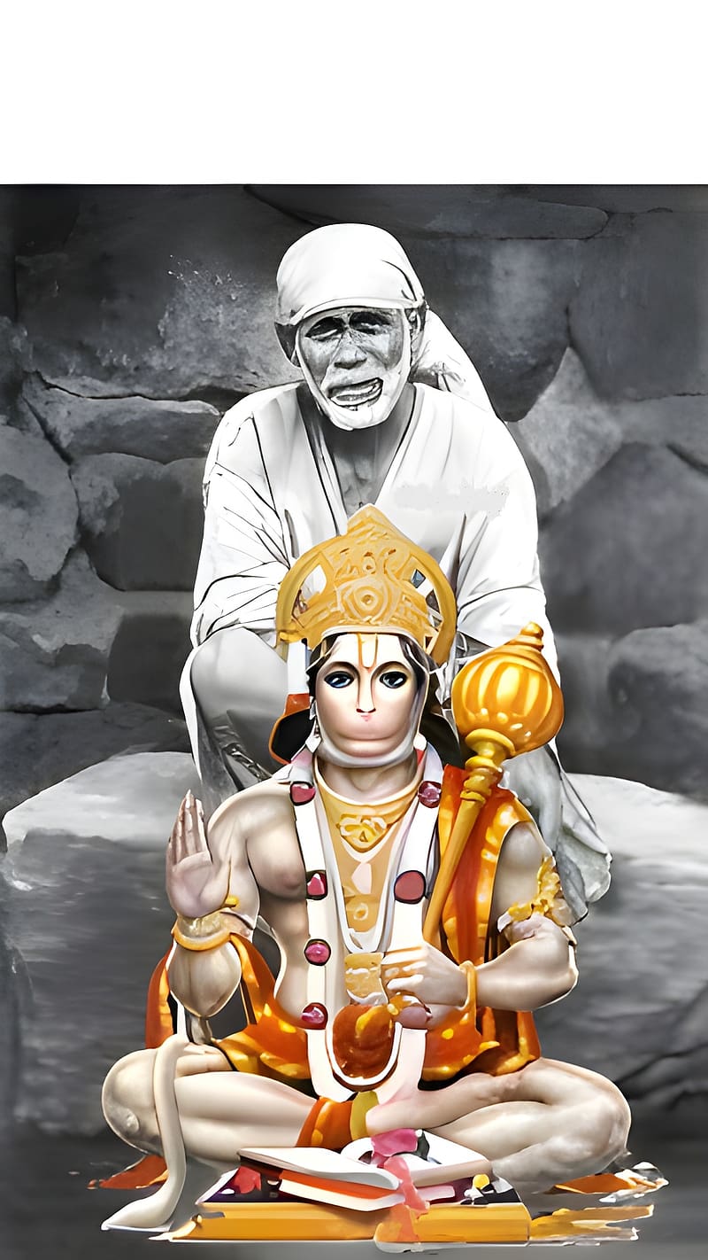 Baba hanuman ji, sai baba hanuman, sai baba, lord, god, HD phone wallpaper