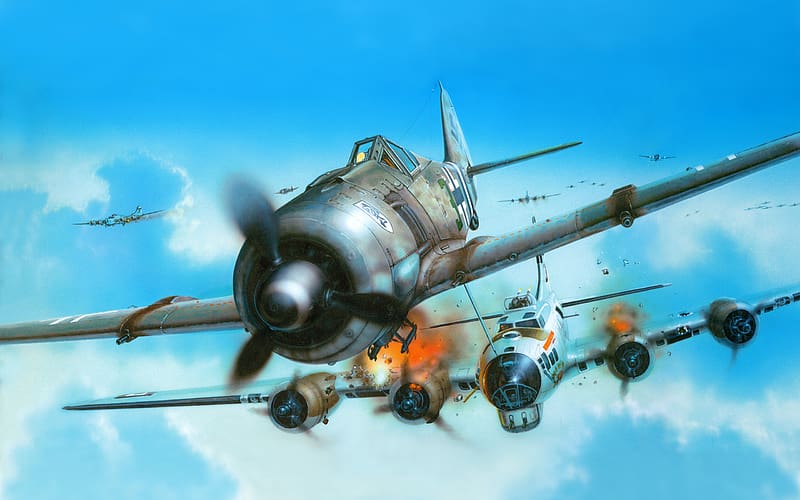 Airplane, Aircraft, Military, Focke Wulf Fw 190, Military Aircraft, HD wallpaper