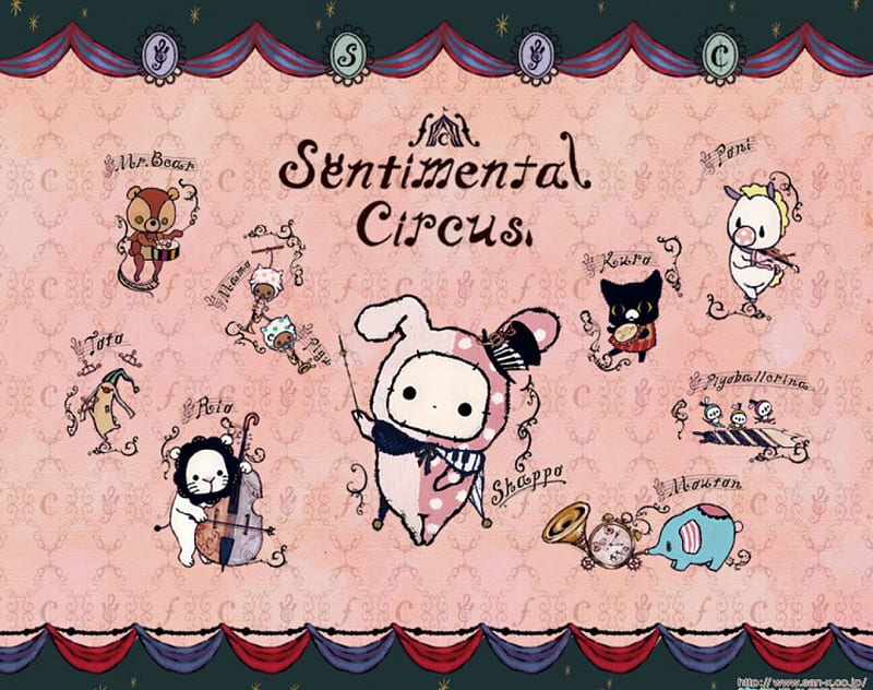 Sentimental Circus, Cute, Pink, Characters, San-X, Kawaii, Sentimental, Circus, HD wallpaper