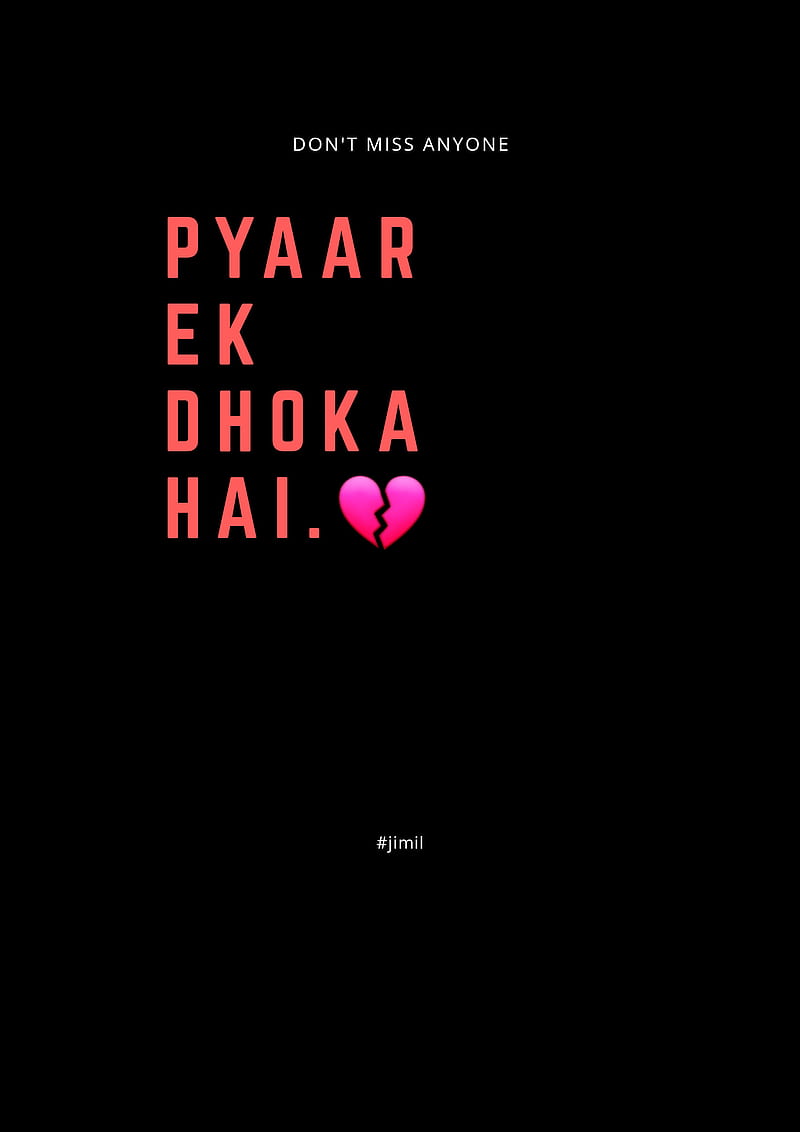 Pyar me dhoka Bewafa Shayari Image HD Sad love wallpaper बवफ फट