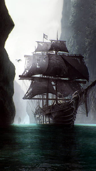 black pearl ship wallpaper