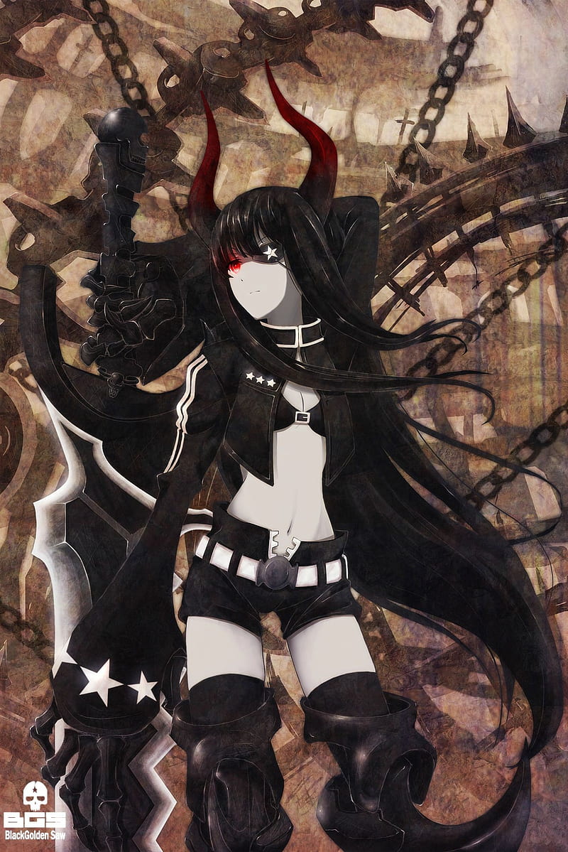 black clothing, blades, anime girls, HD phone wallpaper