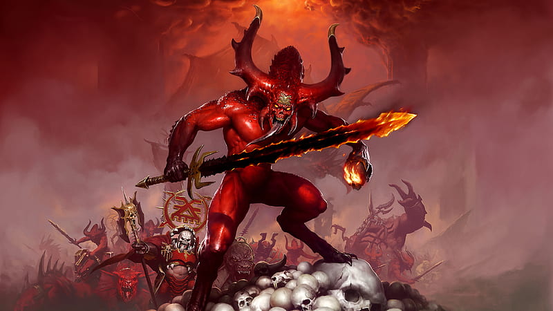 Warhammer Demon, HD wallpaper