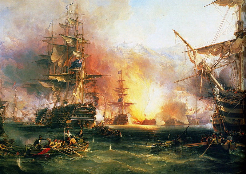 Battle Ship, guerra, battle, ship, ocean, HD wallpaper